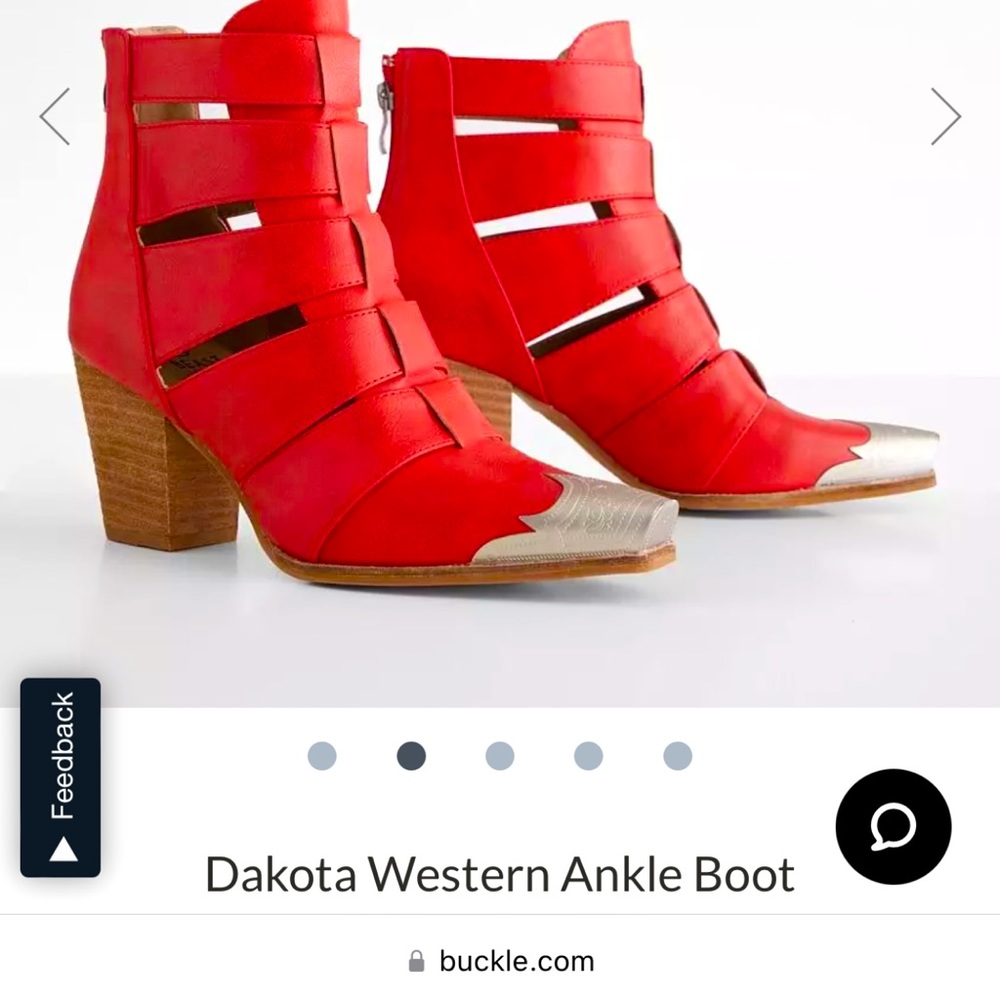 Dakota West Red Boots. Size 10. Worn once. In great condition!